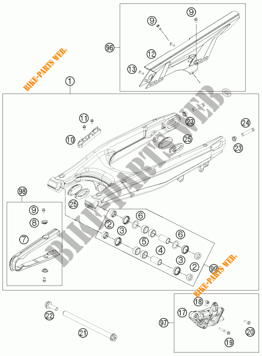 FORCELLONE per KTM 690 SMC R ABS 2014