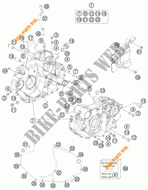 CARTER MOTORE per KTM 690 SMC R 2012