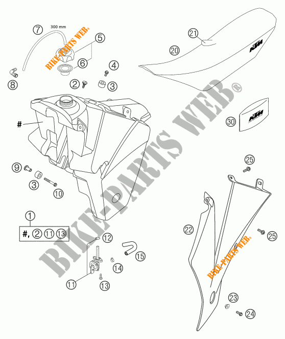 SERBATOIO / SELLA per KTM 525 SMR 2004