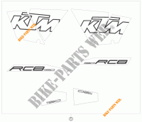 ADESIVI per KTM 1190 RC8 ORANGE 2009