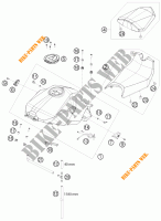 SERBATOIO / SELLA per KTM 1190 RC8 ORANGE 2009
