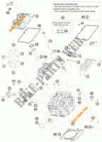 TESTA CILINDRO ANTERIORE per KTM 1190 RC8 R LIMITED EDITION AKRAPOVIC 2009