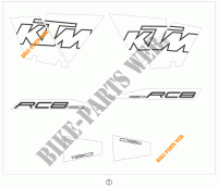 ADESIVI per KTM 1190 RC8 BLACK RRS 2009