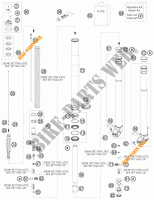 FORCELLA ANTERIORE (COMPONENTI) per KTM 530 XC-W SIX DAYS 2010