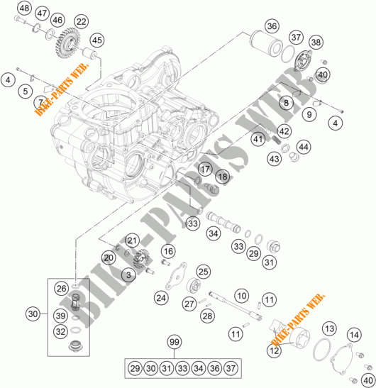 POMPA OLIO per KTM 500 XC-W 2016