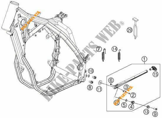 CAVALLETTO LATERALE / CENTRALE per KTM 500 XC-W 2013