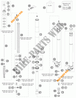 FORCELLA ANTERIORE (COMPONENTI) per KTM 500 XC-W 2012
