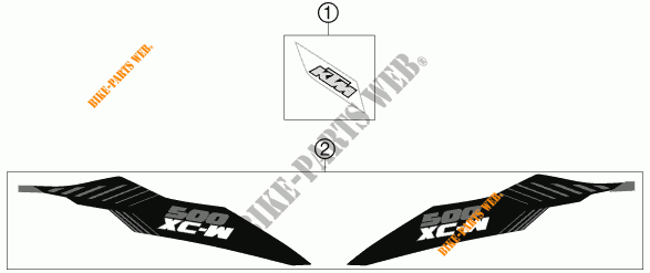 ADESIVI per KTM 500 XC-W 2012