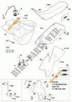 SERBATOIO / SELLA per KTM 380 MXC 2001