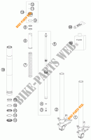 FORCELLA ANTERIORE (COMPONENTI) per KTM 1190 RC8 ORANGE 2008