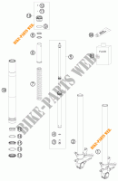 FORCELLA ANTERIORE (COMPONENTI) per KTM 1190 RC8 WHITE 2008