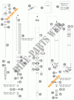 FORCELLA ANTERIORE (COMPONENTI) per KTM 250 XCF-W SIX DAYS 2011
