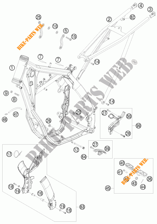TELAIO per KTM 250 XCF-W CHAMPION EDITION 2010
