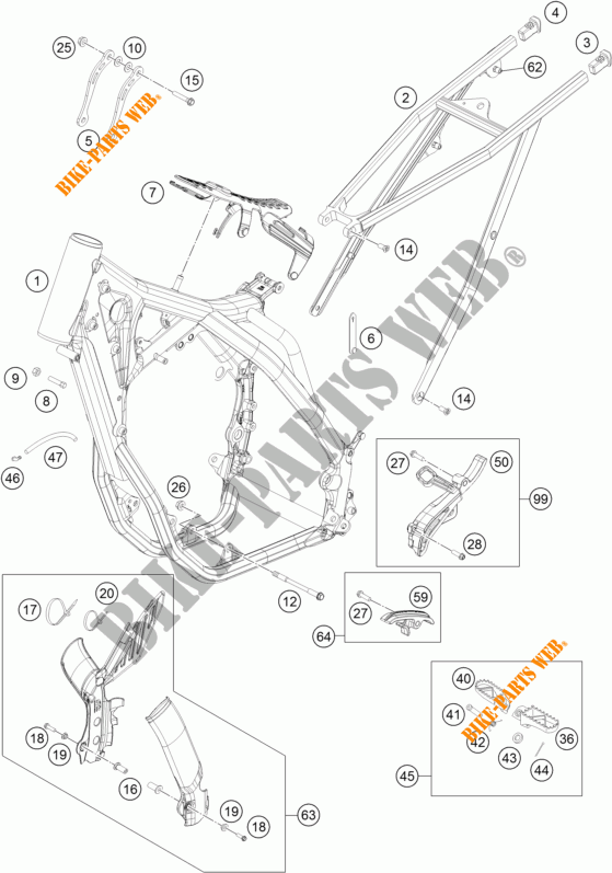 TELAIO per KTM 250 XCF-W 2015