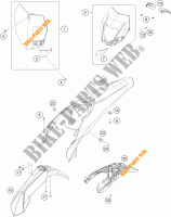 PLASTICHE per KTM 250 XCF-W 2014