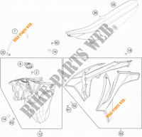 SERBATOIO / SELLA per KTM 250 XCF-W 2014