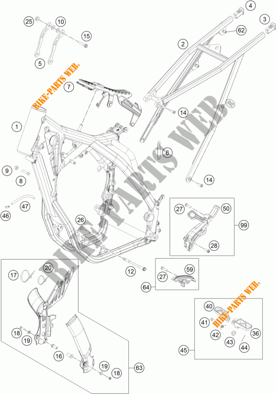 TELAIO per KTM 250 XCF-W 2014