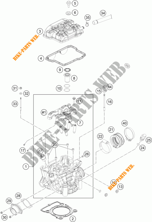 TESTA CILINDRO per KTM 250 XCF-W 2014