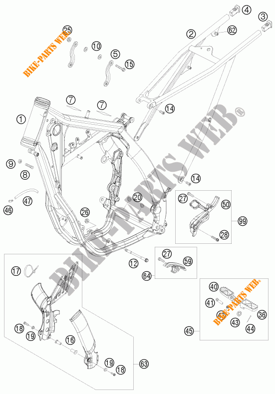 TELAIO per KTM 250 XCF-W 2009