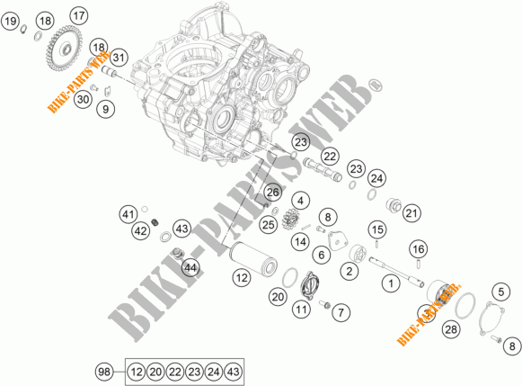 POMPA OLIO per KTM 250 XC-F 2018