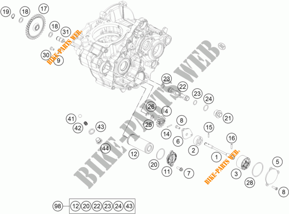 POMPA OLIO per KTM 250 XC-F 2017