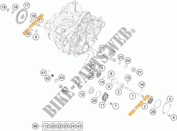 POMPA OLIO per KTM 250 XC-F 2016