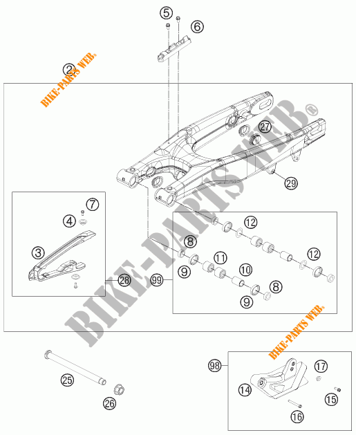 FORCELLONE per KTM 250 XC-F 2011