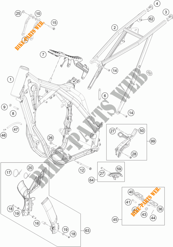 TELAIO per KTM 350 XCF-W 2016