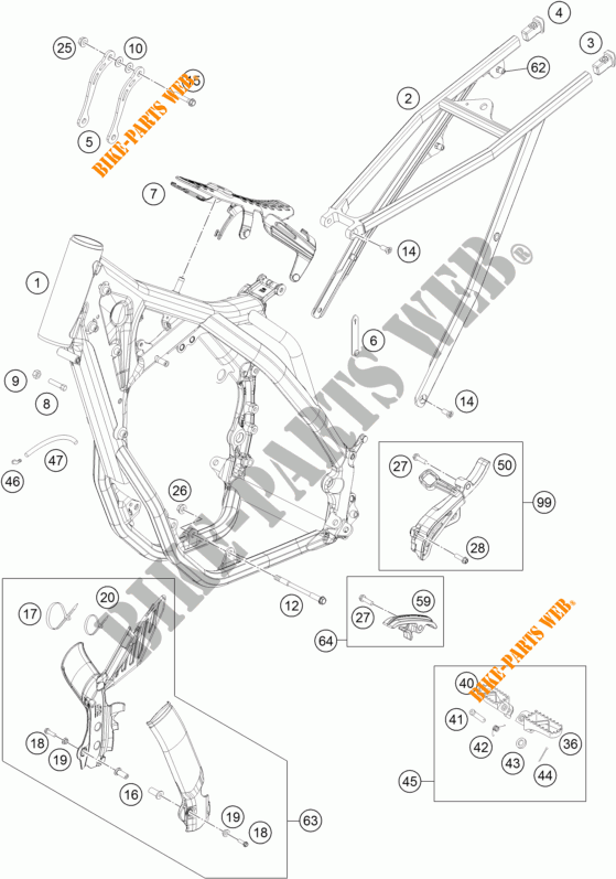 TELAIO per KTM 350 XCF-W 2015