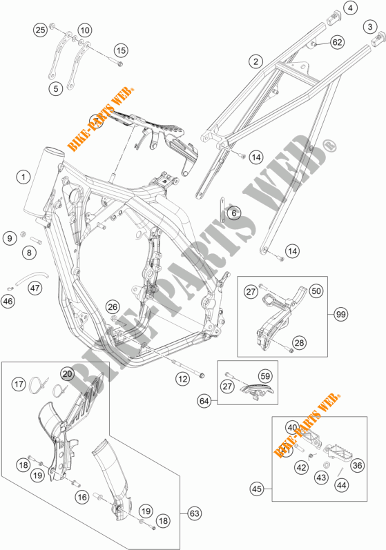 TELAIO per KTM 350 XCF-W 2014