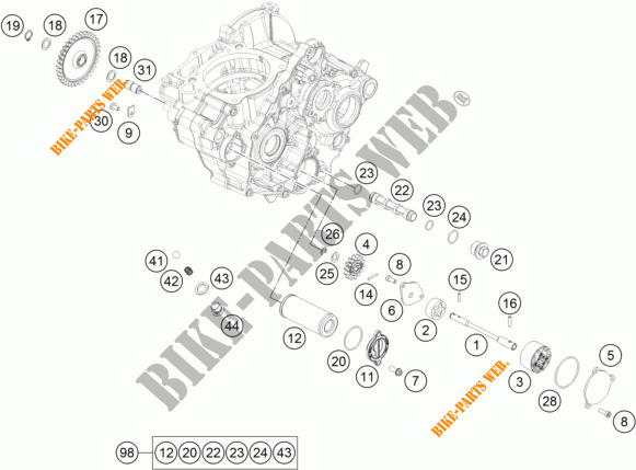 POMPA OLIO per KTM 350 XC-F 2017