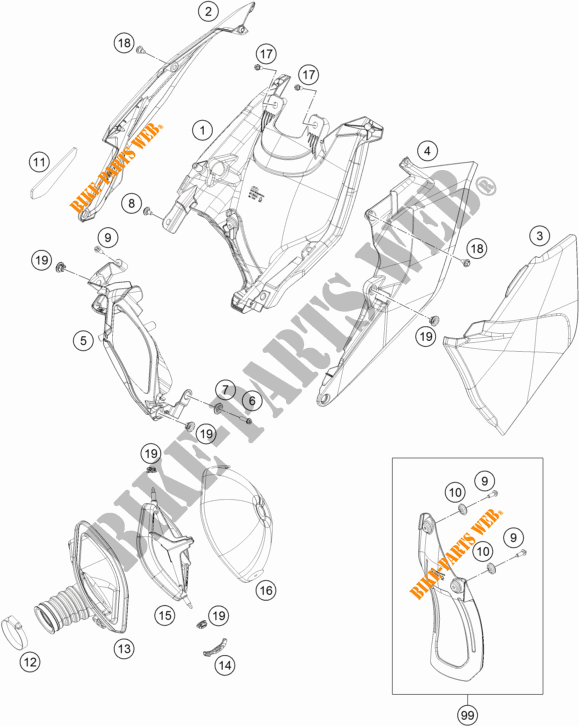FILTRI ARIA per KTM 350 XC-F 2016