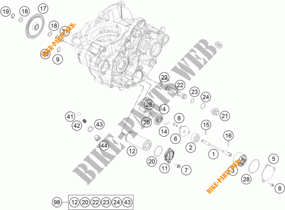 POMPA OLIO per KTM 350 XC-F 2016