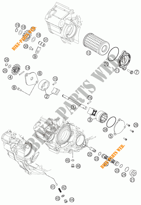 POMPA OLIO per KTM 350 XC-F 2011