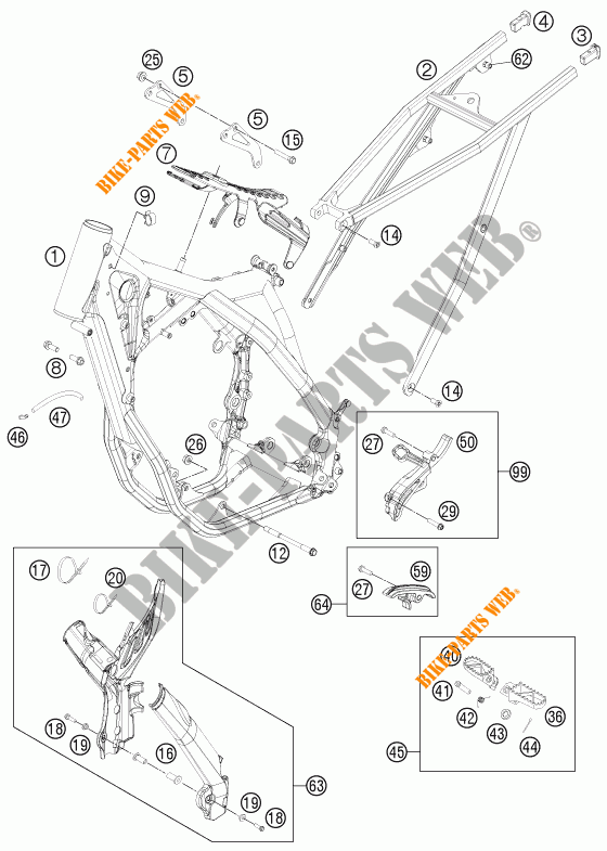 TELAIO per KTM 350 XC-F 2011