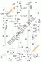 FORCELLA ANTERIORE (COMPONENTI) per KTM 200 XC 2009