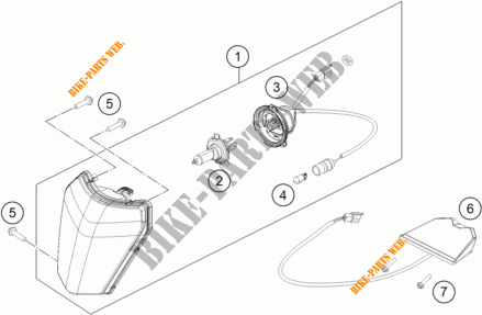 FARO / FANALE per KTM 250 XC-W 2018