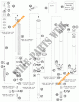 FORCELLA ANTERIORE (COMPONENTI) per KTM 200 XC-W 2013