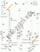 FORCELLA ANTERIORE (COMPONENTI) per KTM 200 XC-W 2011