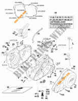 CARTER MOTORE per KTM 640 LC4 SILVER 1999