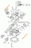 CILINDRO / TESTA per KTM 640 LC4-E SILVER 2000