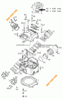 TESTA CILINDRO per KTM 640 LC4-E SILVER 2000