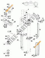 FORCELLA ANTERIORE / PIASTRA STERZO INFERIORE per KTM 620 SUP-COMP WP 20KW 1996