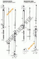FORCELLA ANTERIORE (COMPONENTI) per KTM 620 LC4 COMPETITION 1999