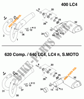 SCARICO per KTM 620 LC4 COMPETITION 1999