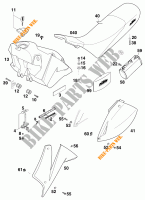 SERBATOIO / SELLA per KTM 620 LC4 COMPETITION 1999