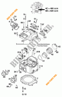 TESTA CILINDRO per KTM 620 EGS-E 37KW 20LT BLAU 1997