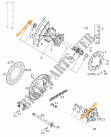 RUOTA POSTERIORE per KTM 400 LC4-E 2000