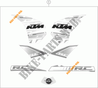 ADESIVI per KTM RC 390 WHITE ABS 2016