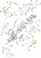 PLASTICHE per KTM RC 390 WHITE ABS 2016